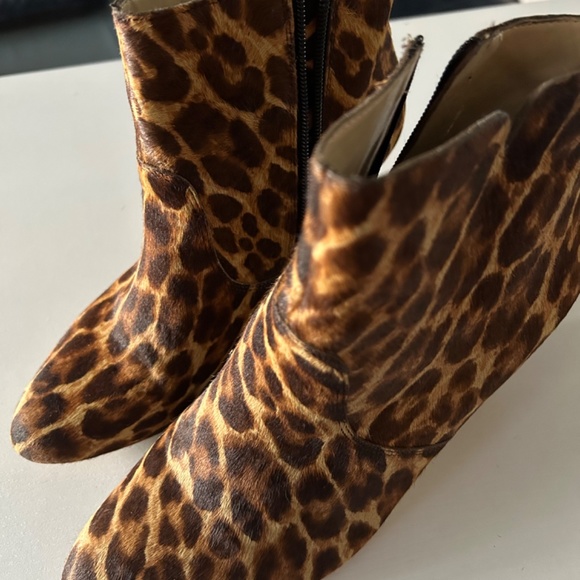 INC International Concepts Shoes - International Concepts HANNAH Leopard Pony Hair Ankle Boots